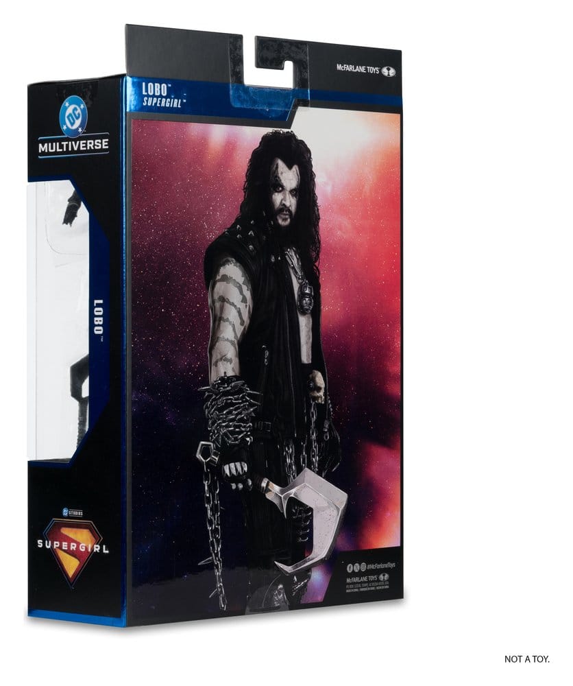 DC Multiverse AF: Lobo Deluxe Theatrical Edition (Supergirl) 19cm Action-Figur, DC Multiverse, Weibliche Figur, Waffen, Hammer