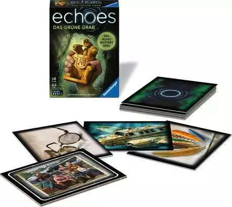 Echoes: Das grüne Grab Memory game, card game, board game, artwork cards, green grab