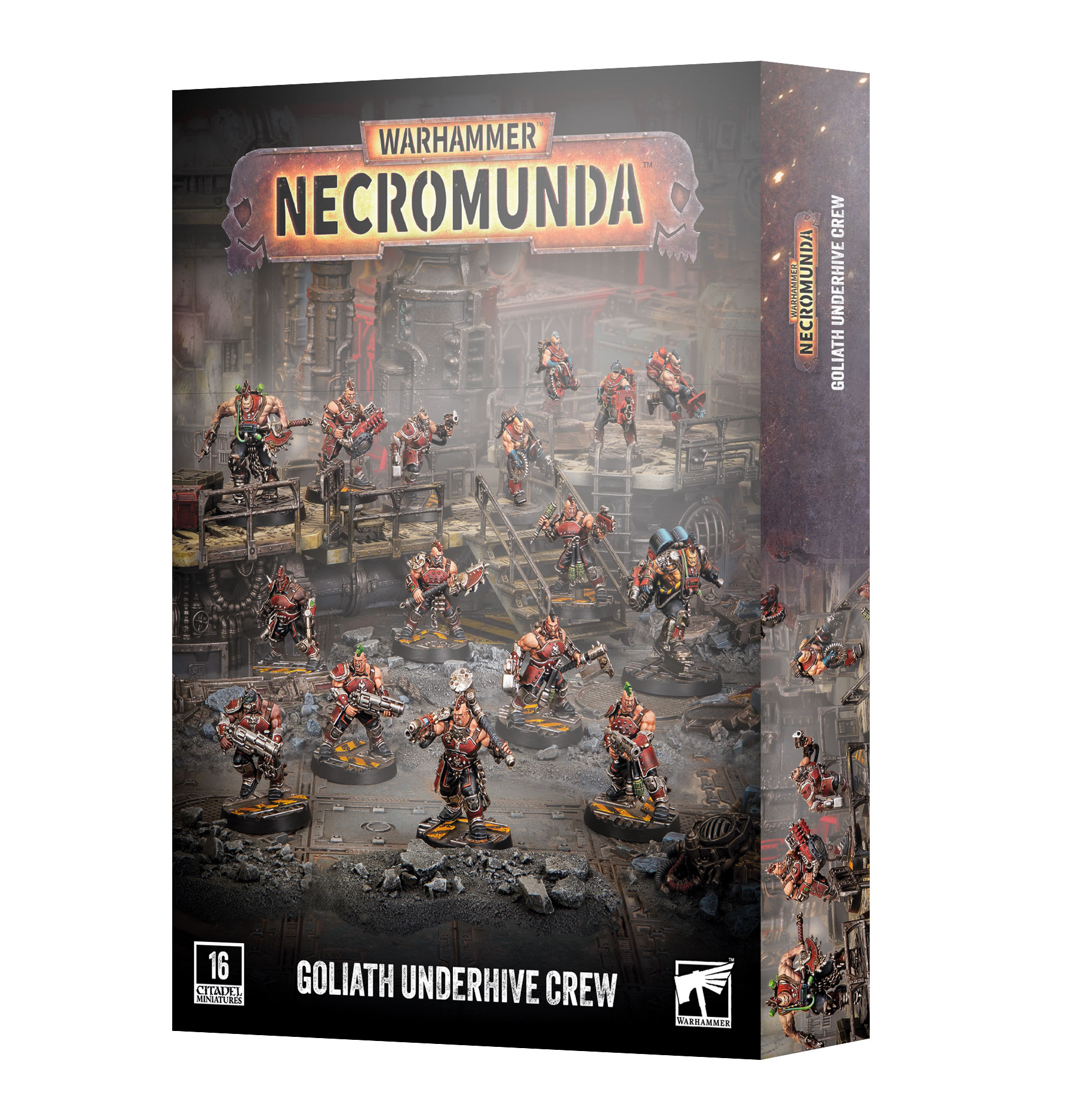 Necromunda: Goliath Underhive Crew Goliath Underhive Crew, Necromunda Brettspiel, Warhammer Miniaturen, Sci-Fi Gelände, Gang-Figuren