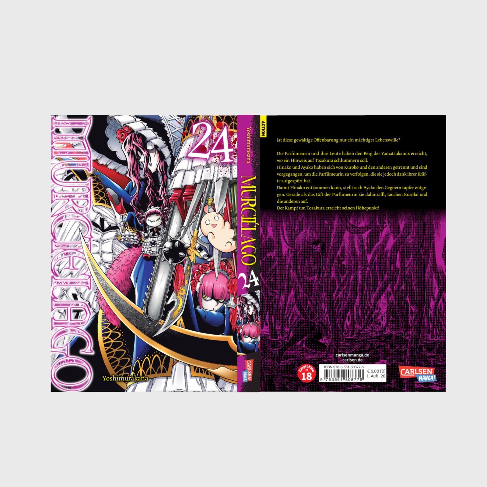 Murciélago Bd.24 Manga, Volume-Cover, Illustration, Lila, Schwert