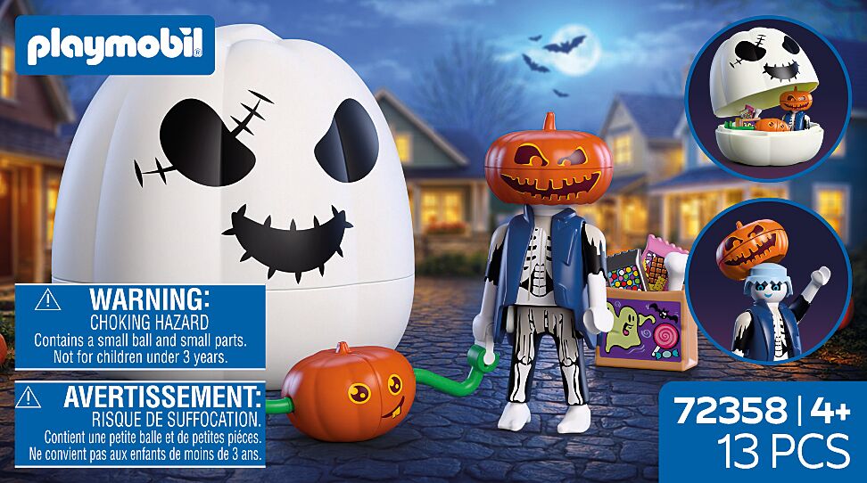 Halloween, Kürbis, Spielset, Skelett, Jack-o'-Lantern