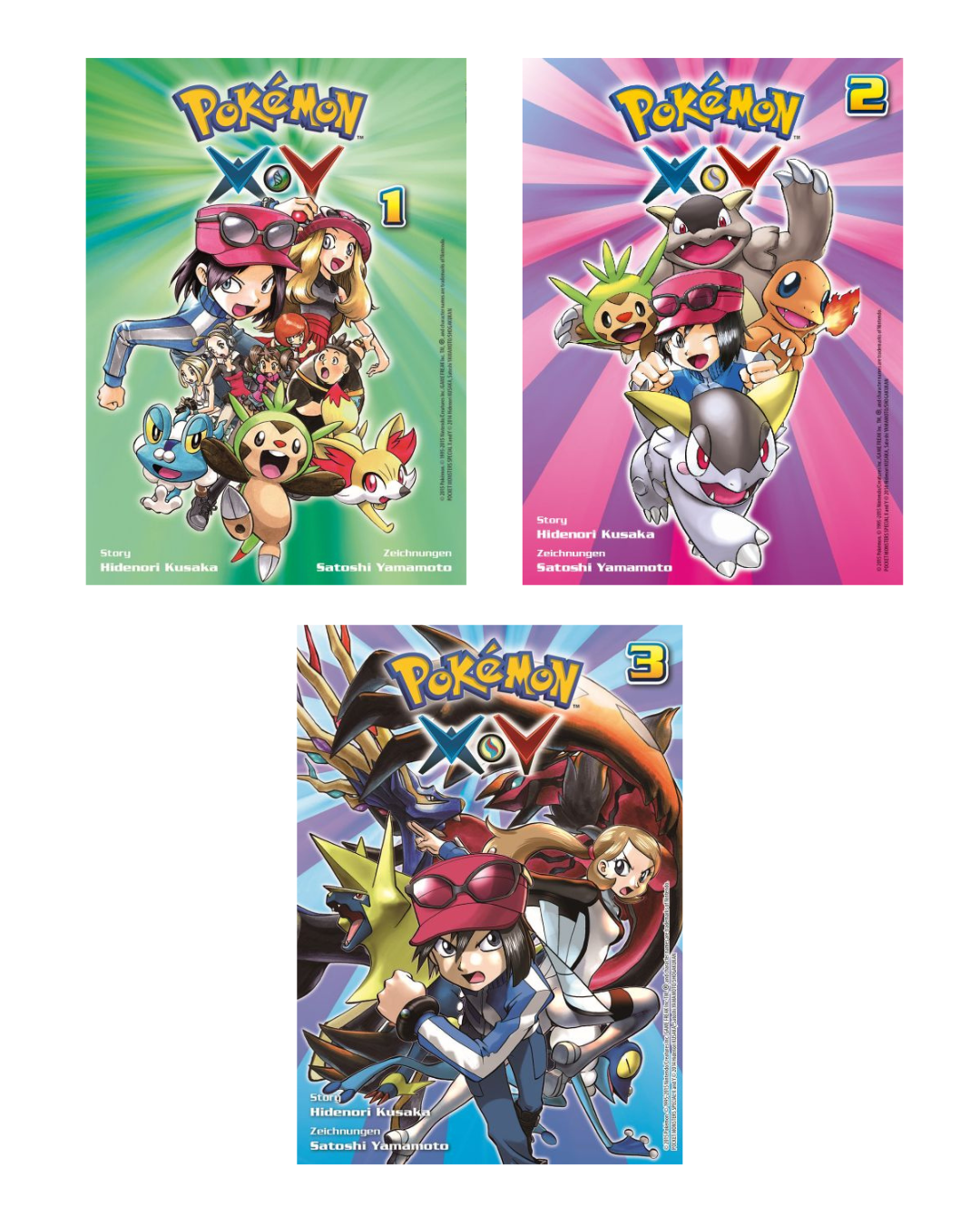 Pokémon X und Y Bd.1-3 Manga Pack Pokémon X und Y Bd.1-3 Manga Pack