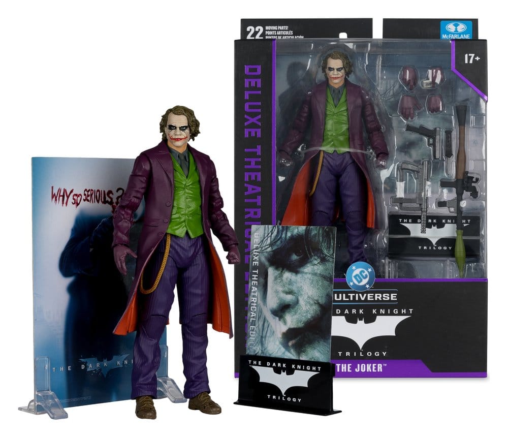 DC Multiverse AF: Joker (Dark Knight) Deluxe Theatrical Edition 18cm Figur, Joker, Batman, The Dark Knight, Actionfigur