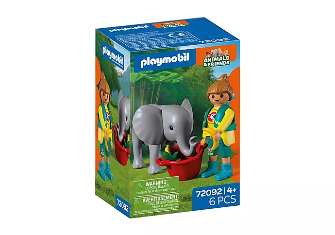 Playmobil: Animals & Friends - Zoo Elefantenbaby & Pflegerin