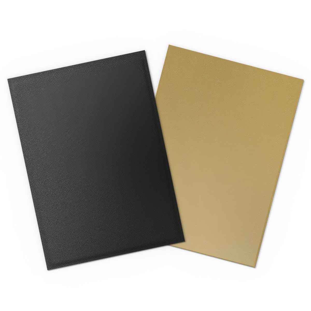 leder, schwarz, gold, notizbuch, platten