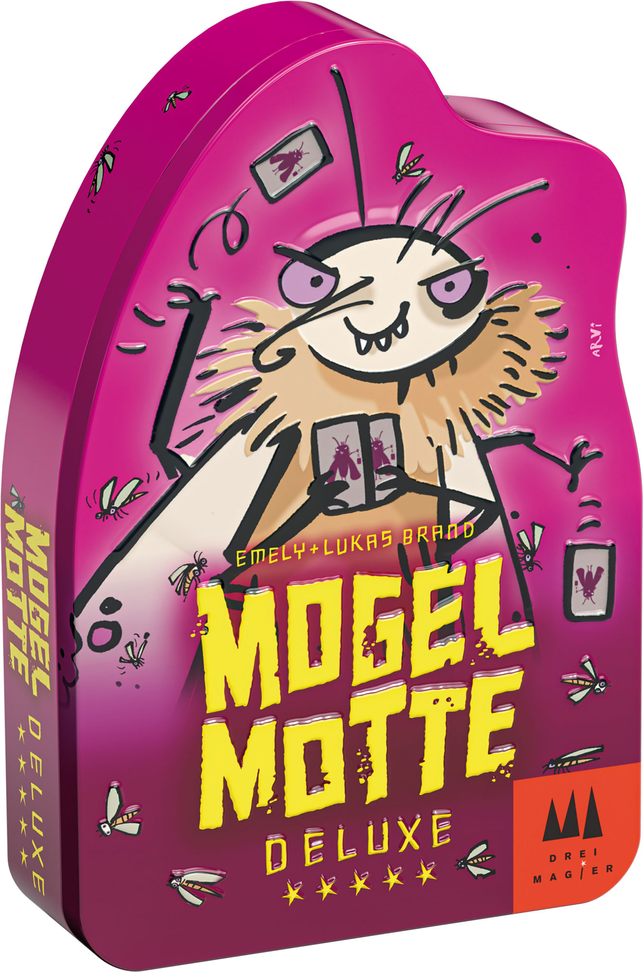 Schultasche, Kreativdesign, Hochformat, Muster: Monster, Farbe: Pink