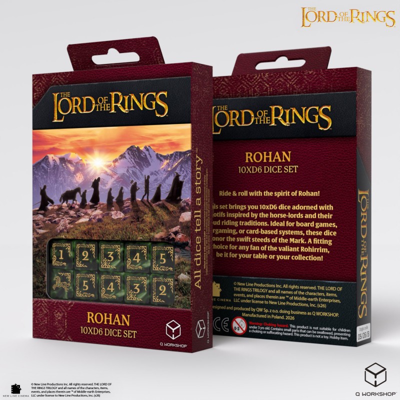 Würfelset, Rohan, The Lord of the Rings, D6 Würfel, Spielzubehör
