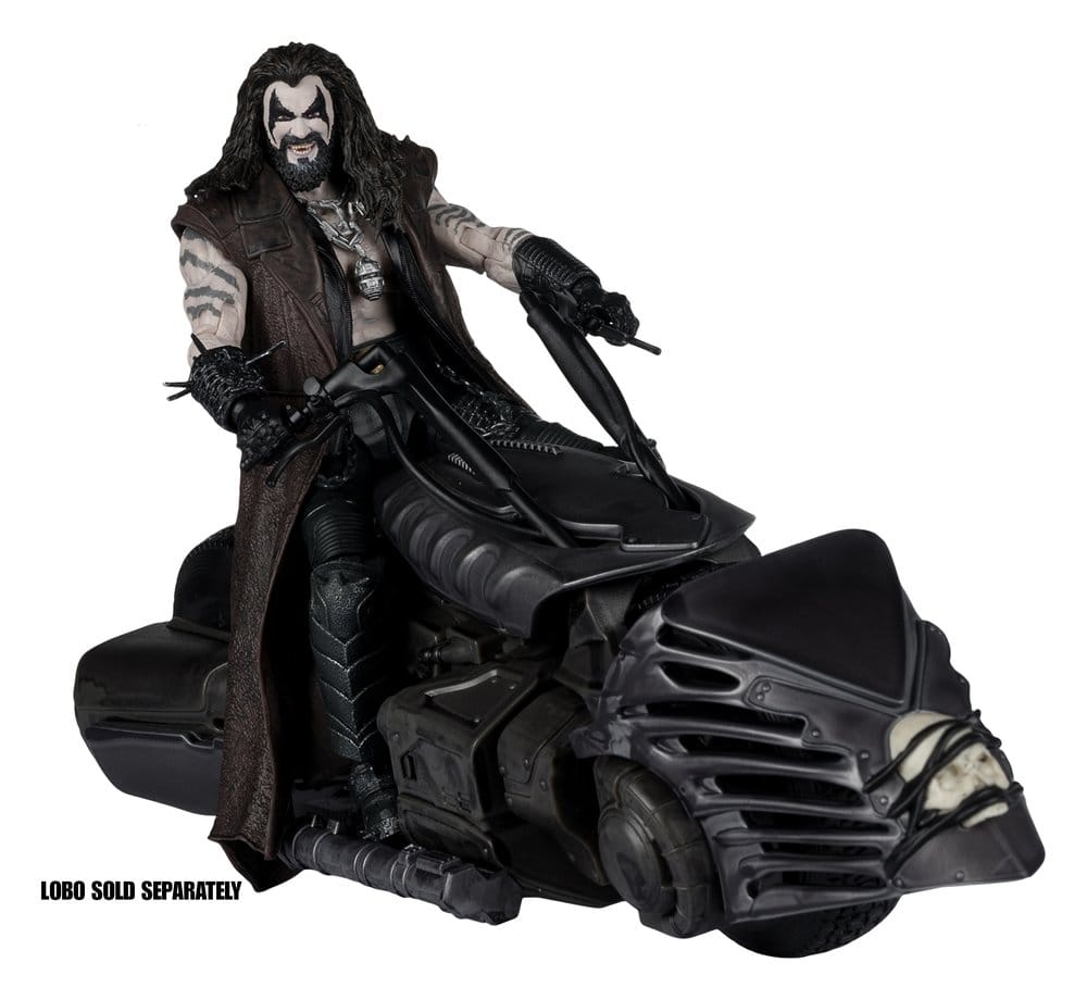 DC Multiverse AF: Lobo's Spacehog (Supergirl) 33cm Actionfigur, Motorradfigur, Detailliertes Modell, Händlerzubehör nicht enthalten, Gothic Look