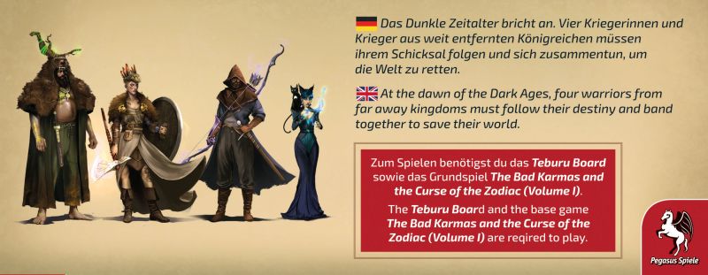 Teburu: The Bad Karma - The Dark Age Heroes Fantasy-Figuren, Miniaturen, Rüstung, Roben, schwarzes Kleid
