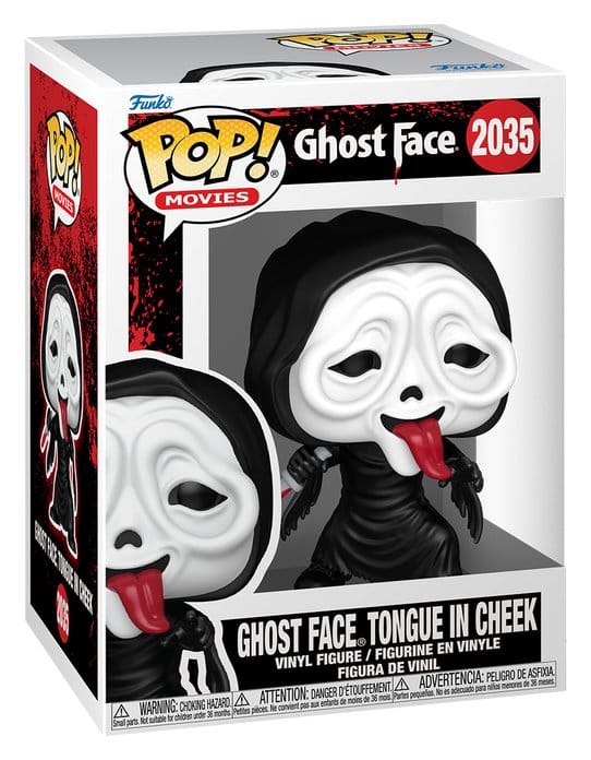 Scream: POP Ghost Face Tonge in Cheek (2035) Figure, Vinyl figure, Ghost Face, Tongue out, Dunkle Umhang