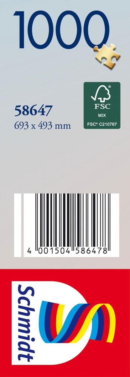 Puzzle: Santorini Sonnenuntergang Barcode, FSC Mix, 493 mm, 693 x 493 mm, Schmidt