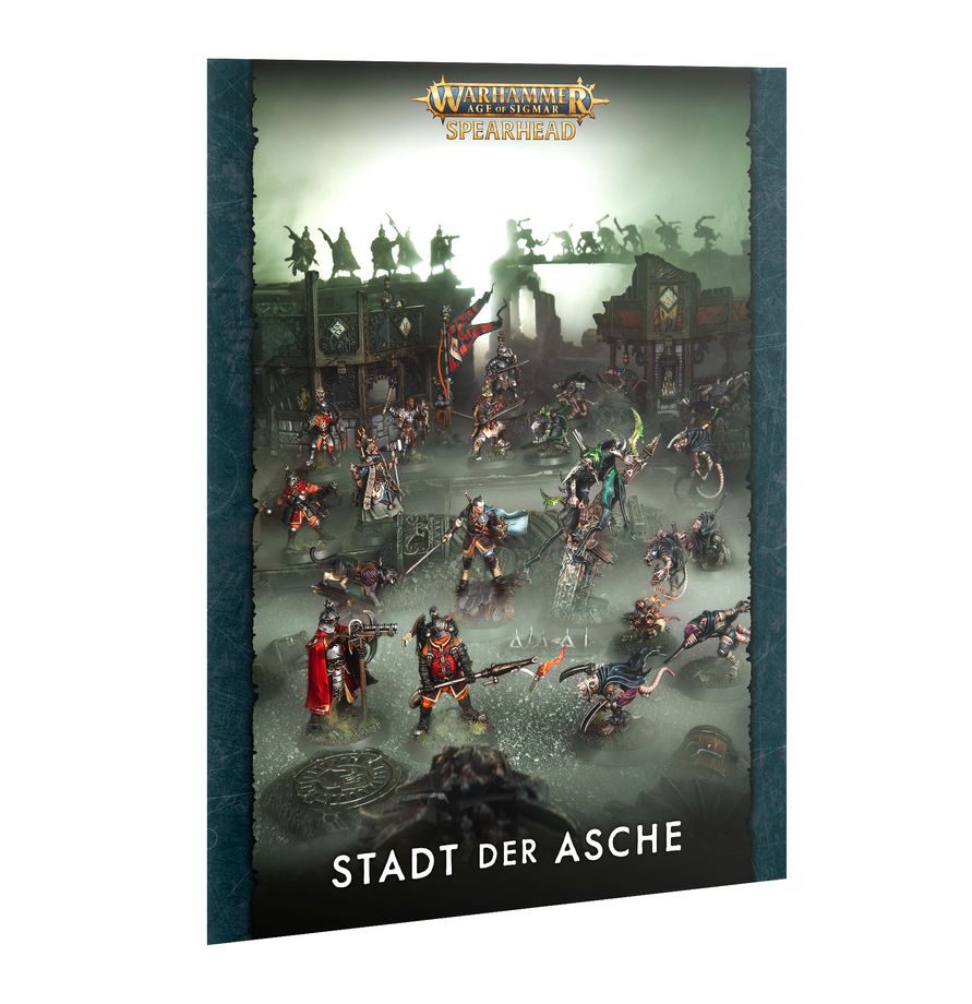 Age of Sigmar: Spearhead - City of Ash Gaming Pack dt. Miniaturienspiele, Warhammer-Figuren, Fantasy-Soldaten, Kampfszene, Spearhead-Bataillon
