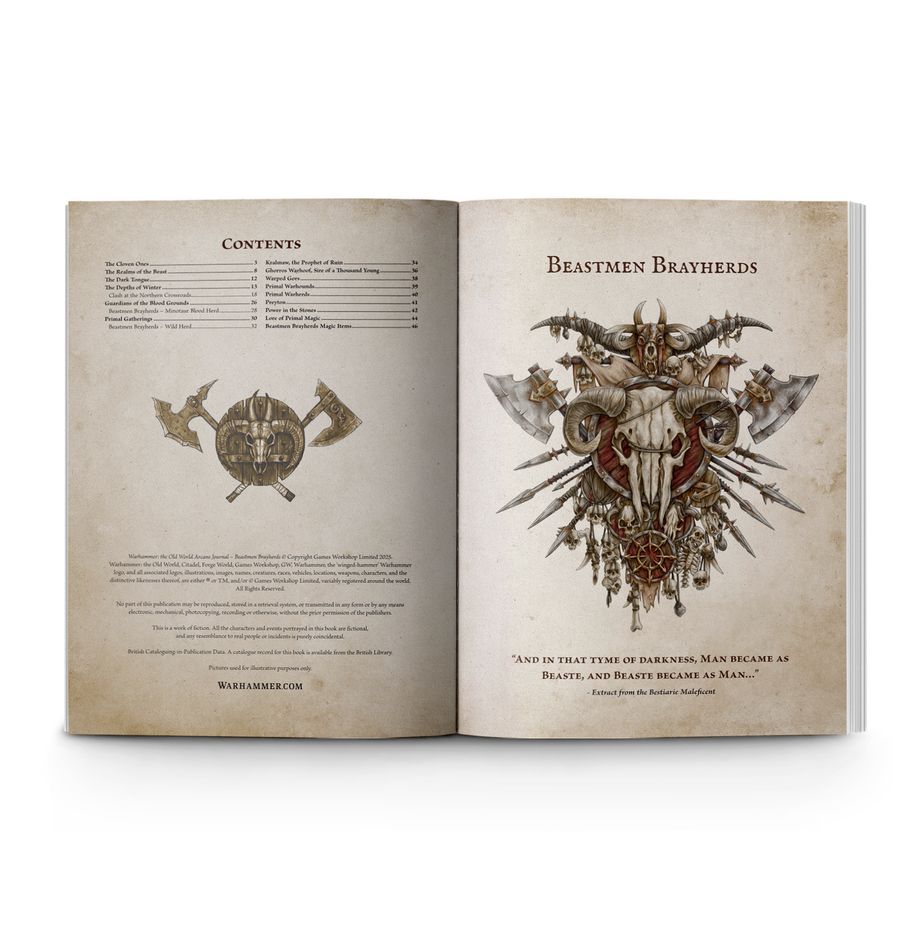 Warhammer: The Old World Arcane Journal - Beastmen Brayherds Warhammer: The Old World Arcane Journal - Beastmen Brayherds