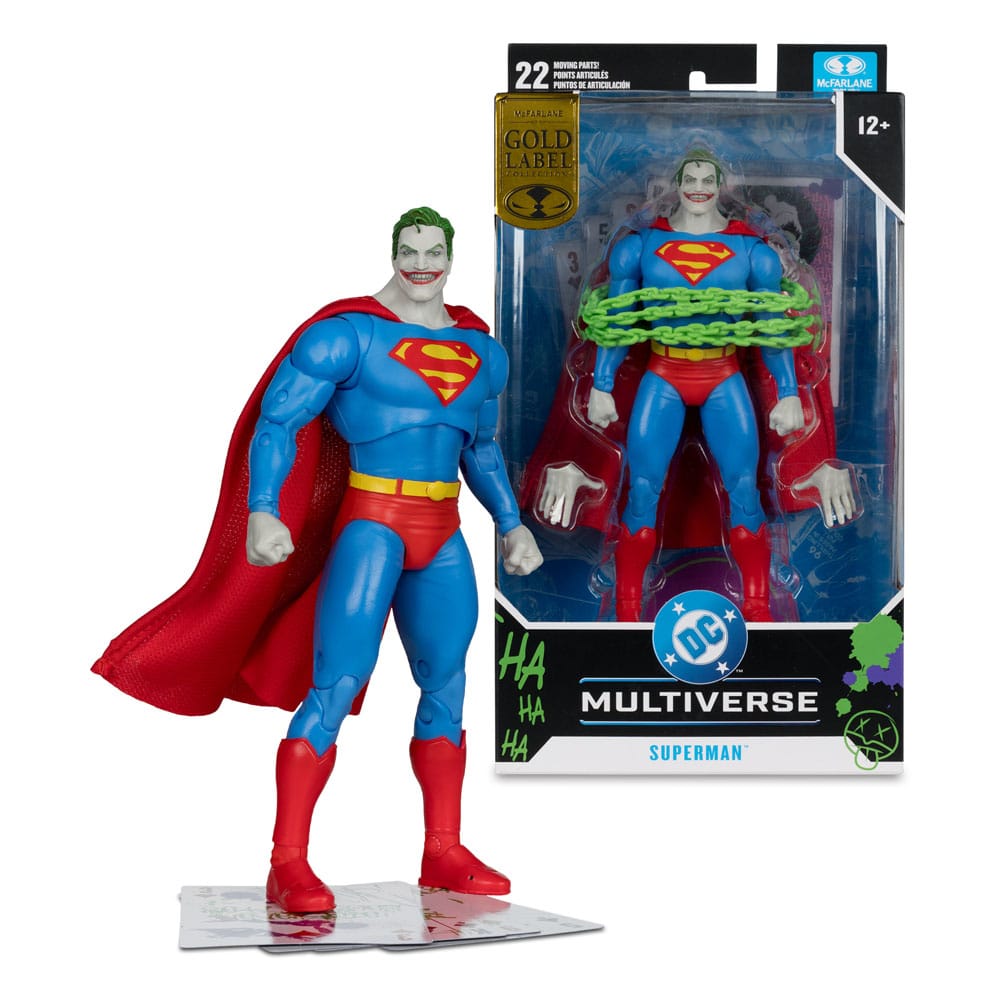 DC Multiverse AF: Superman Jokerized (Superman #9) Gold Label 18cm Kap, Kleidung, Person, Spielzeug