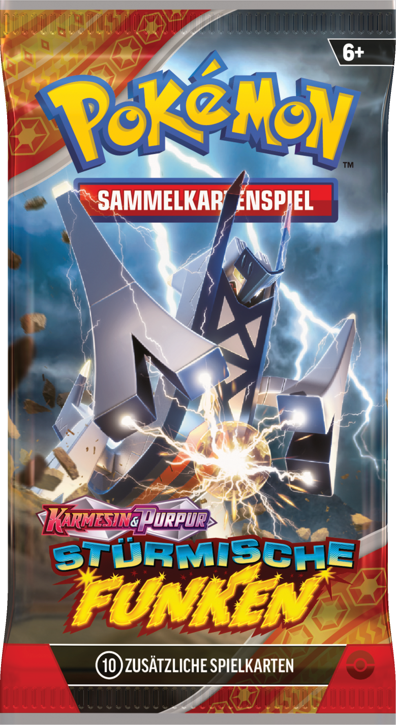 Pokémon CCG dt.: Karmesin & Purpur Stürmische Funken Boosterpack (KP08) Pokémon CCG dt.: Karmesin & Purpur Stürmische Funken Boosterpack (KP08)