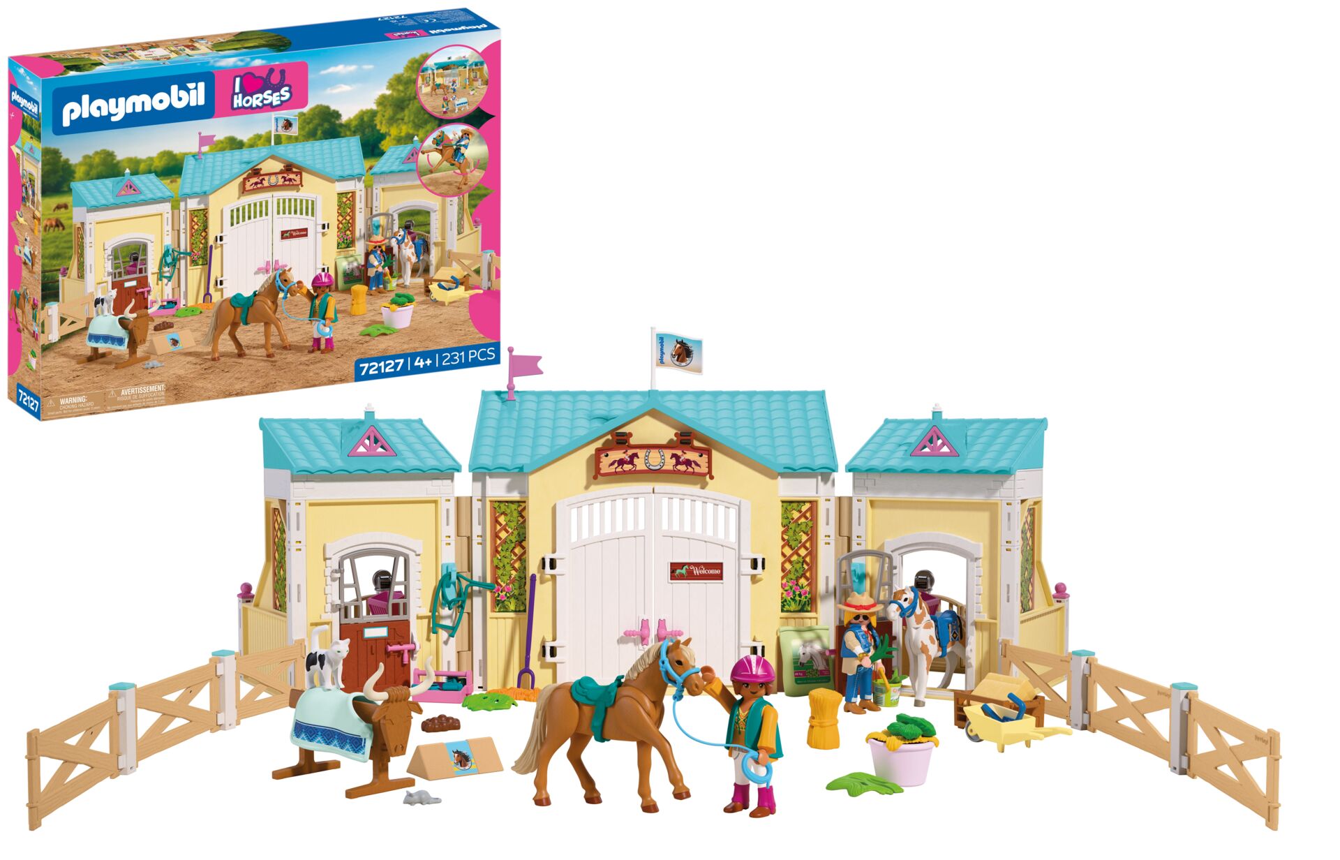 Pferdestall, Pferdepflegestationen, Reitset, Spielset, Playmobil