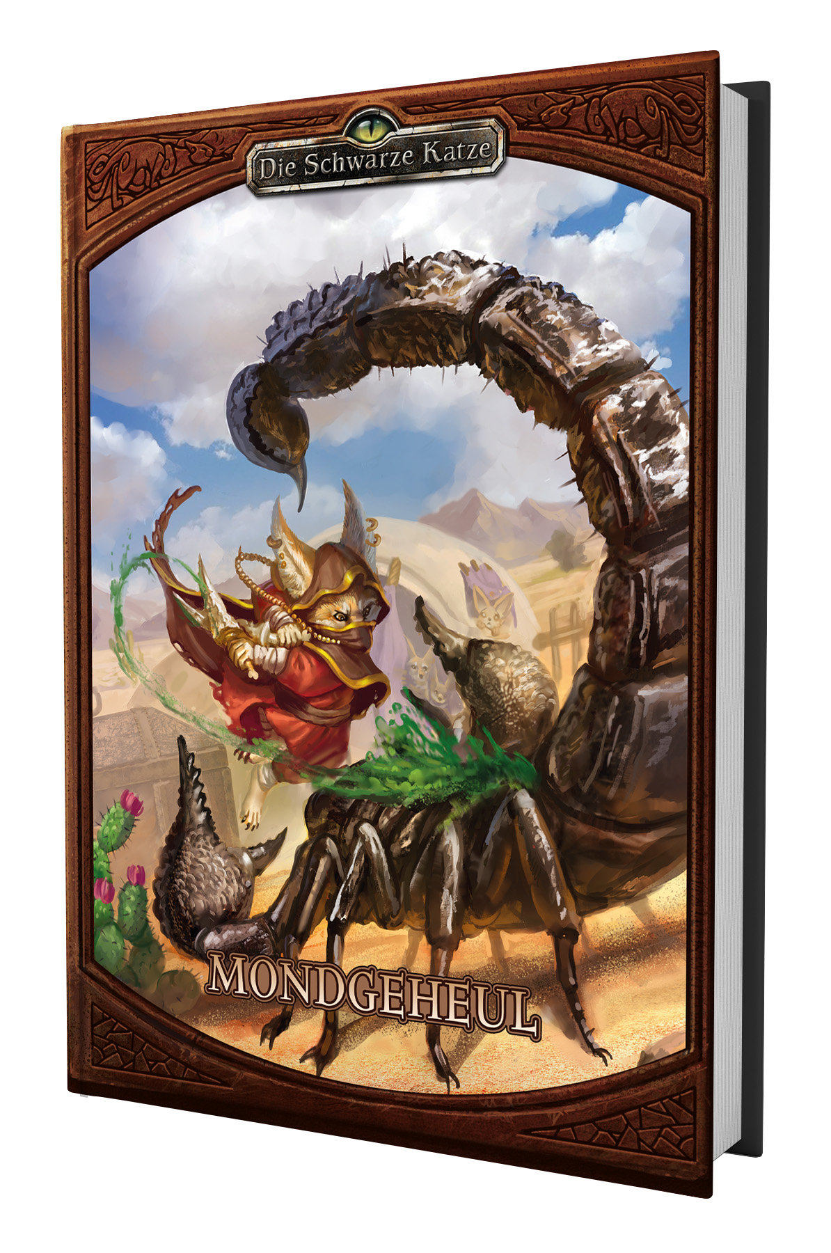 DSK: Mondgeheul Karte, Mondgeheul, Spinne, Kampf, Wüstenlandschaft