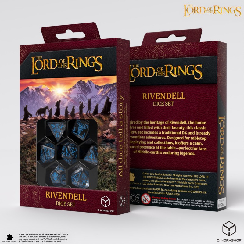 würfelset, Rivendell, Tabletop, Würfel, polyhedral