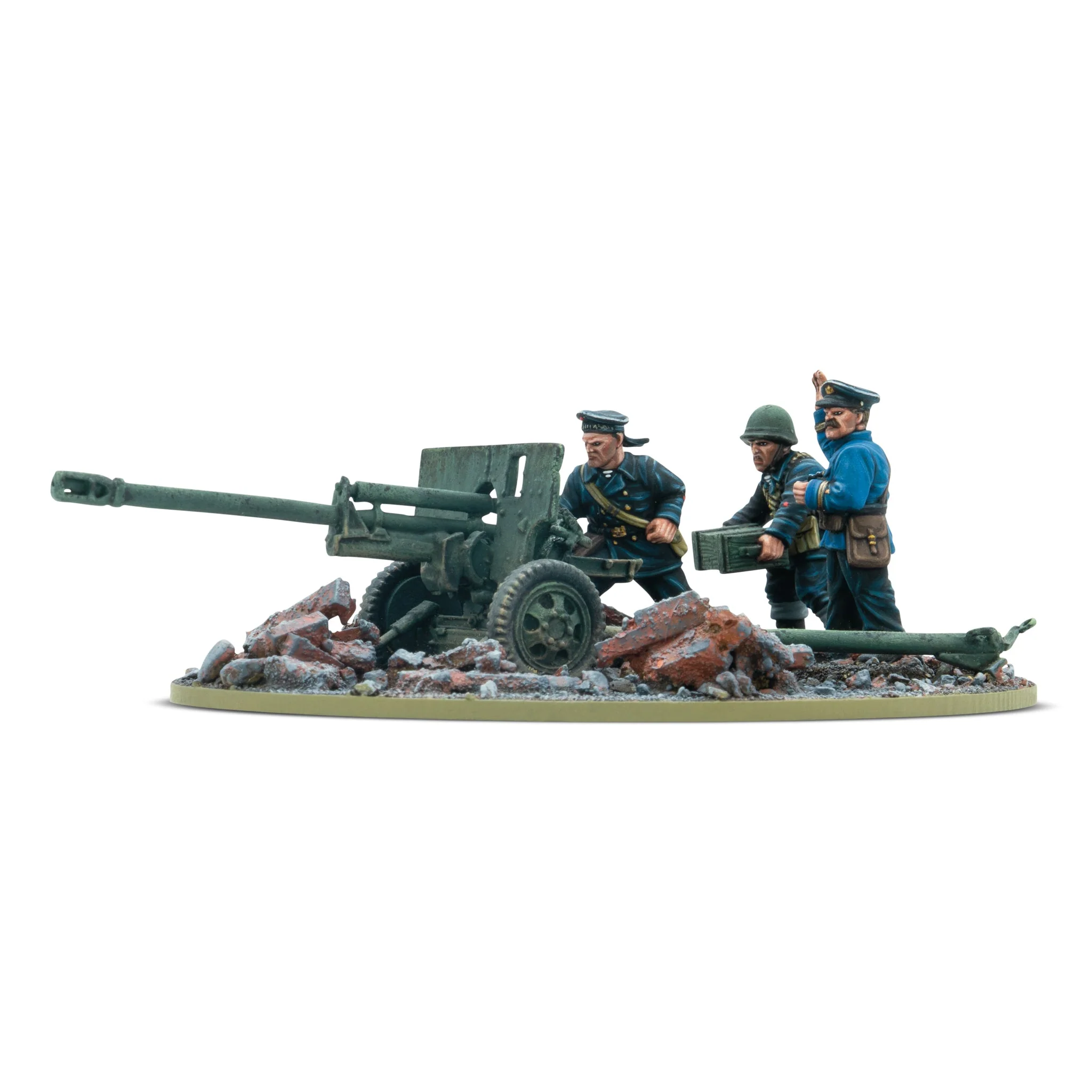 Bolt Action: Soviet - ZiS-3 DIvisional gun with Soviet Naval Brigade crew