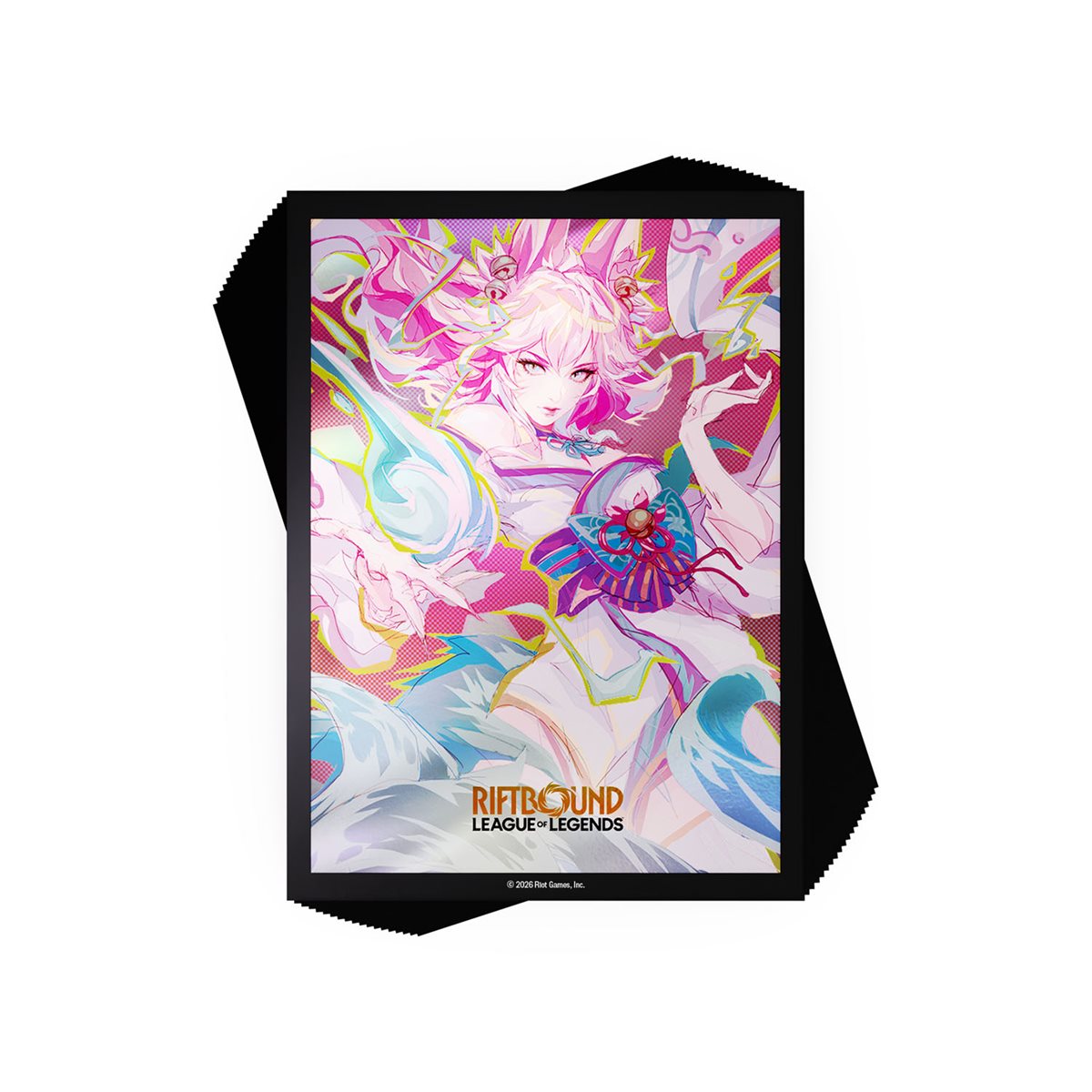 Riftbound TCG: Art Sleeves Spirit Blossom Ahri 100 (Spiritforged) Grafiken, Computer-Hardware, Überwachen, Bildschirm, Florales Design