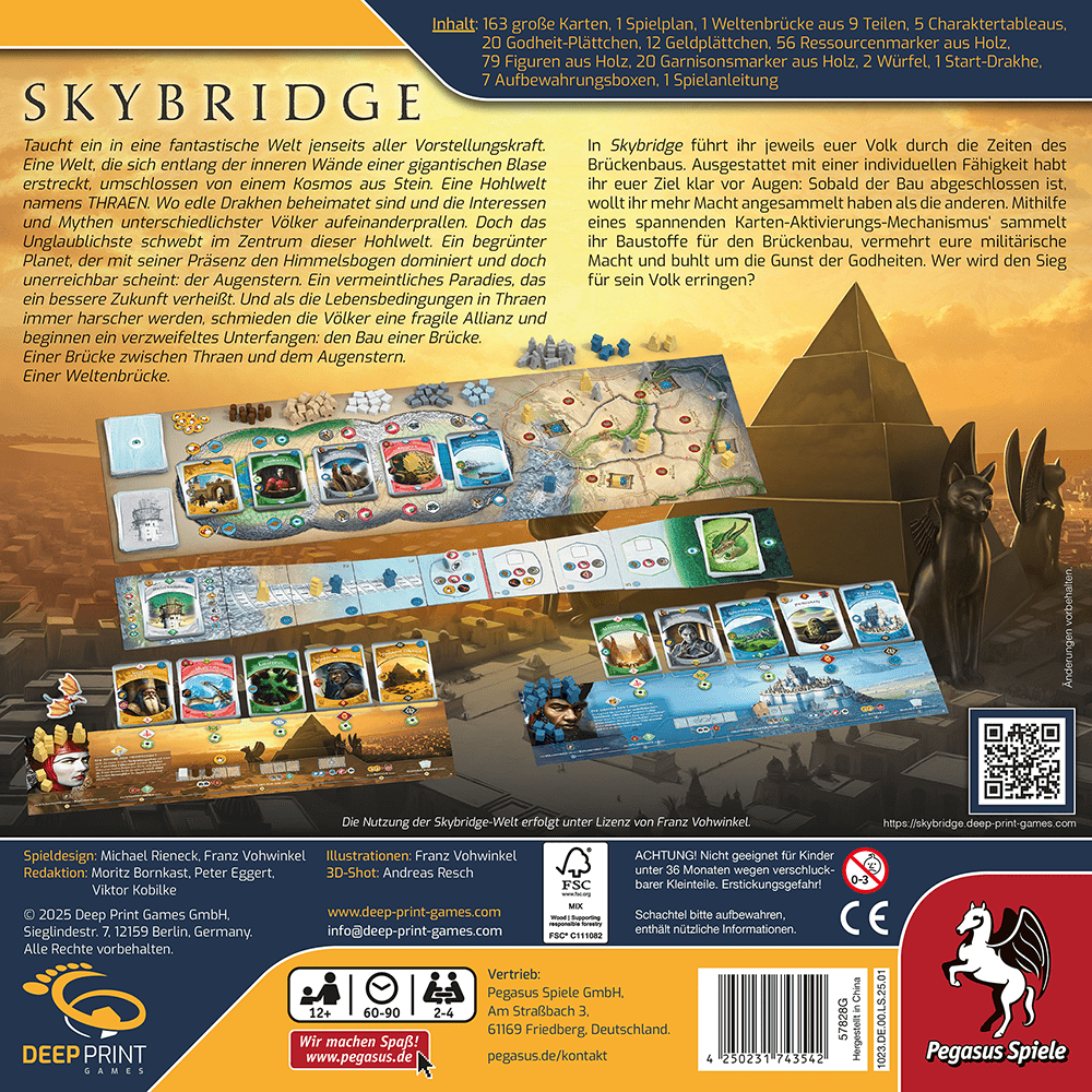 Skybridge brettspiel, pyramide, ägypten, karten, kacheln