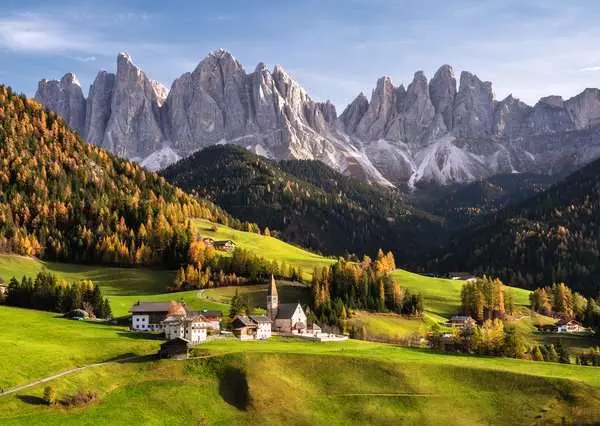 Alpengrund, Landschaft, Berge, Wiese, Dorf