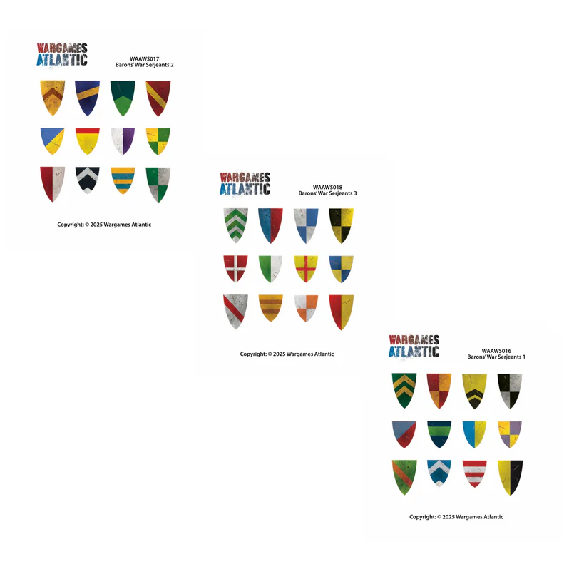 Barons' War: Shield Decals - Serjeants 01