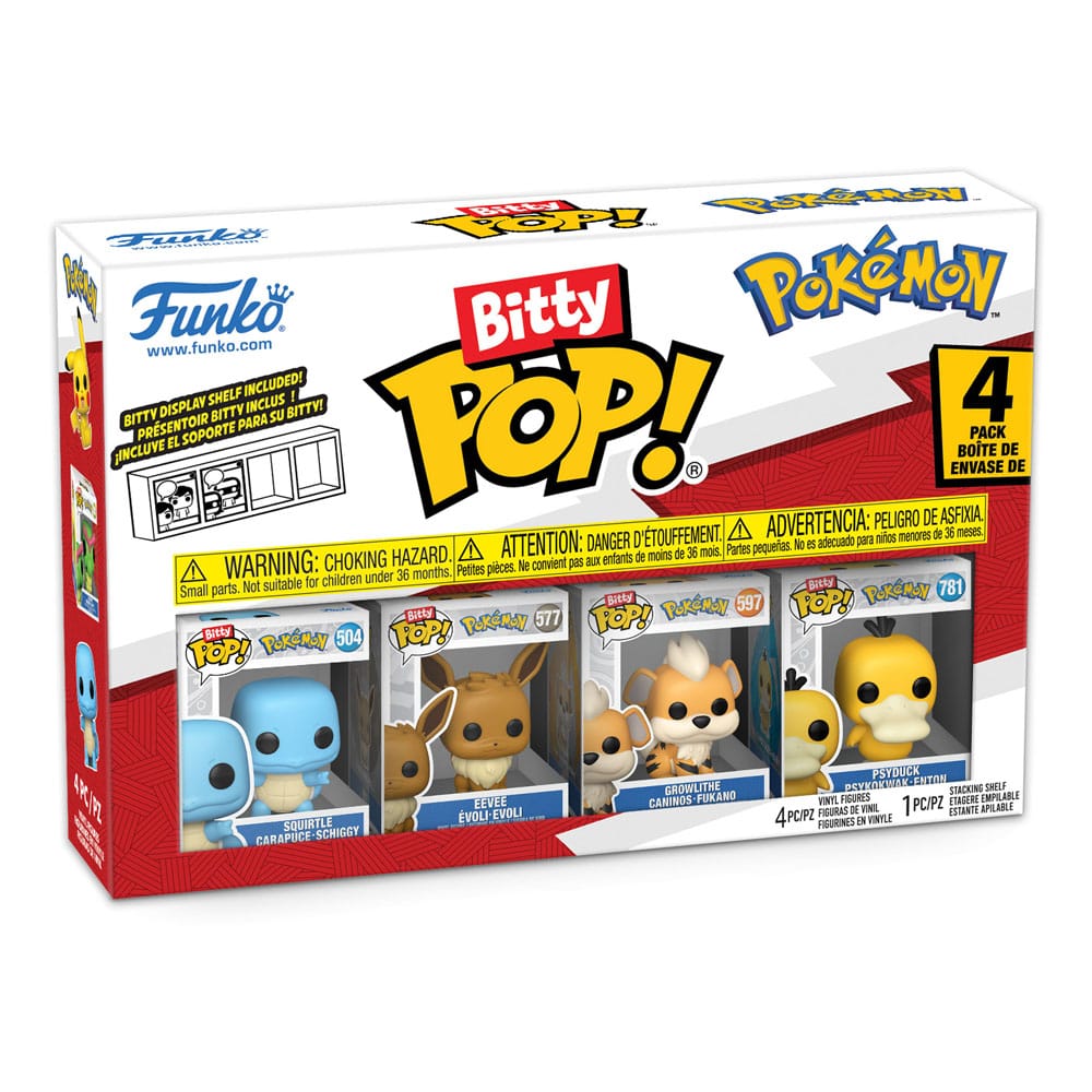 Pokémon: POP Bitty 4er Set Series 4 (Schiggy/Evoli/Fukano/Enton)