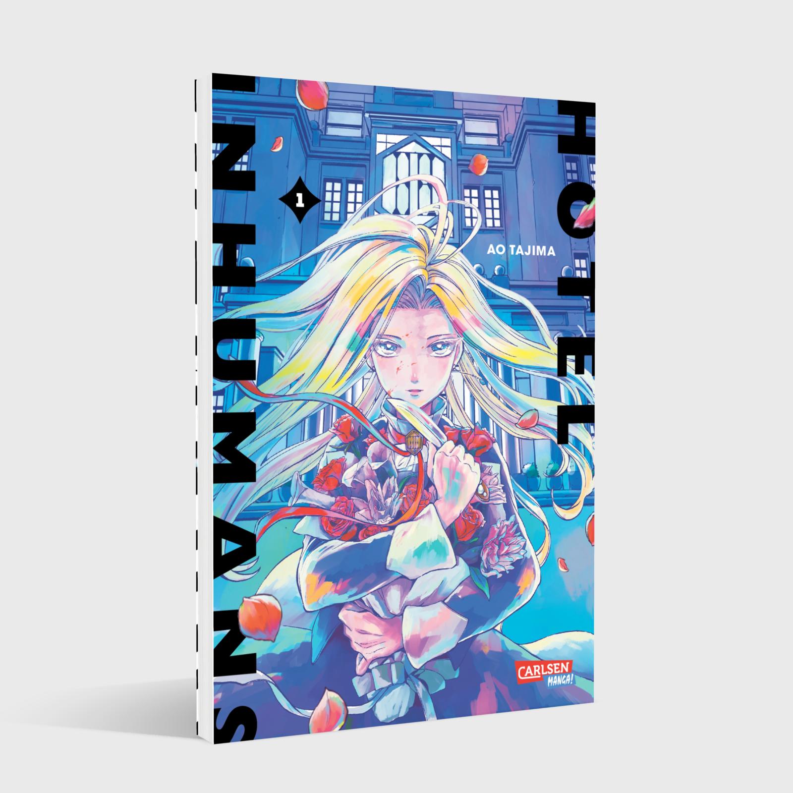 Hotel Inhumans Bd.1 Manga, Buch-Canzine, Cover-Art, Blonde-Heldin, Floral-Details