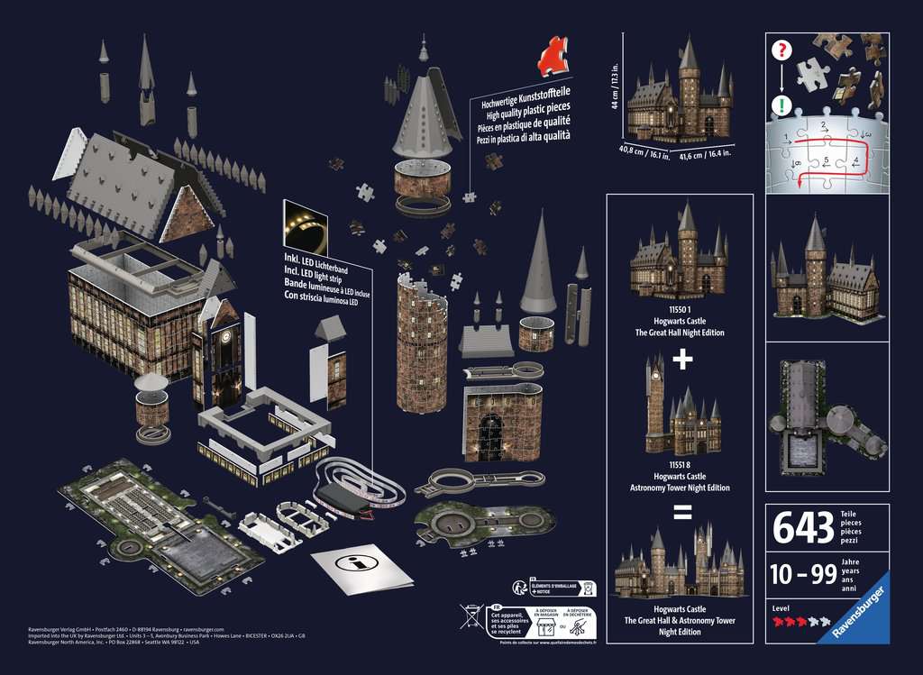 Harry Potter: Puzzle 3D Hogwarts Schloss Die Große Halle