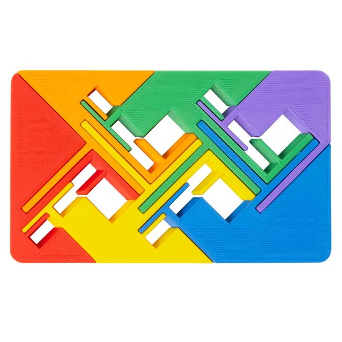 puzzle, bunt, geometrisch, vernetzt, kunststoff