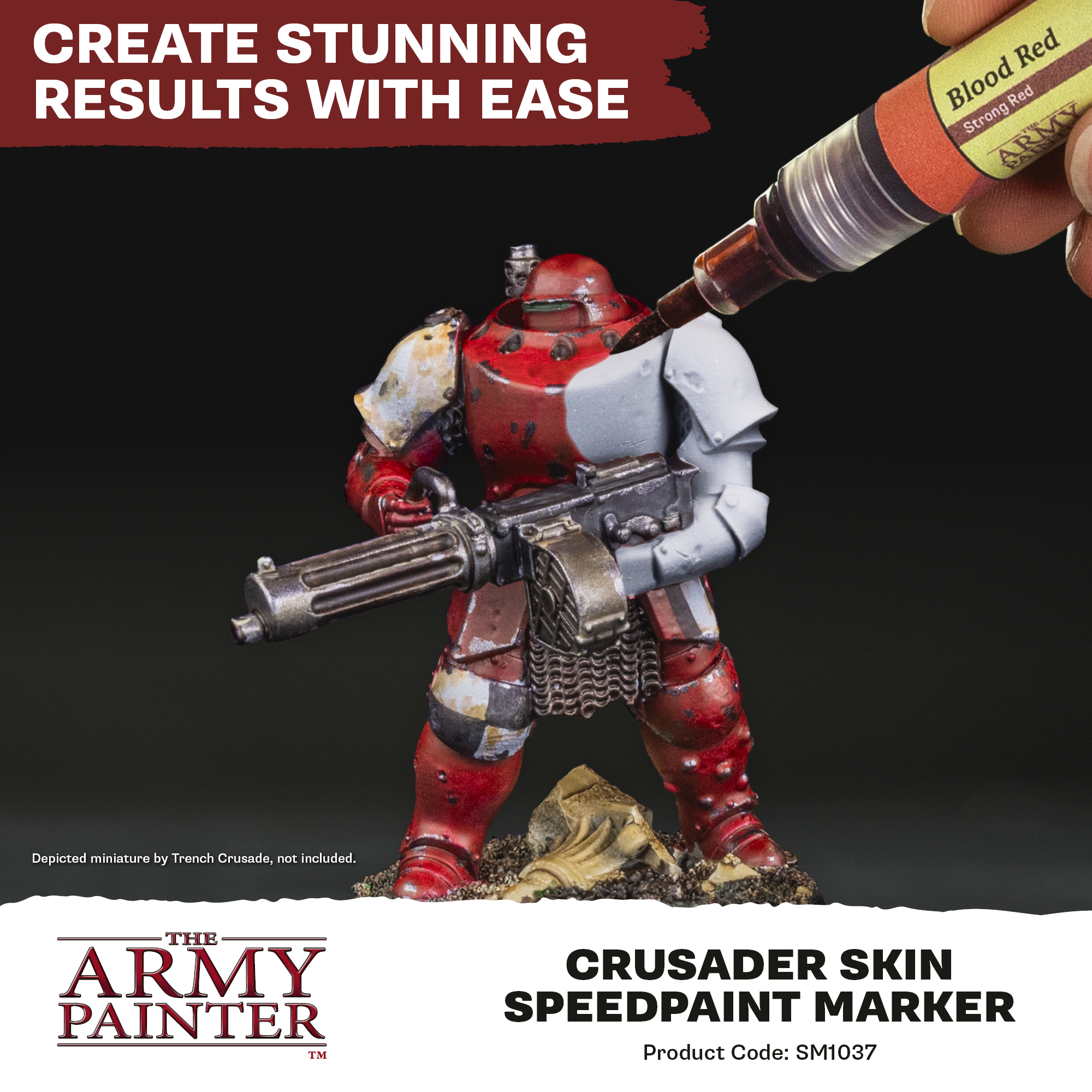 Army Painter: Speedpaint Marker - Crusader Skin Minita SG, Crusader skin, Speedpaint marker, Miniature figure, Warhammer