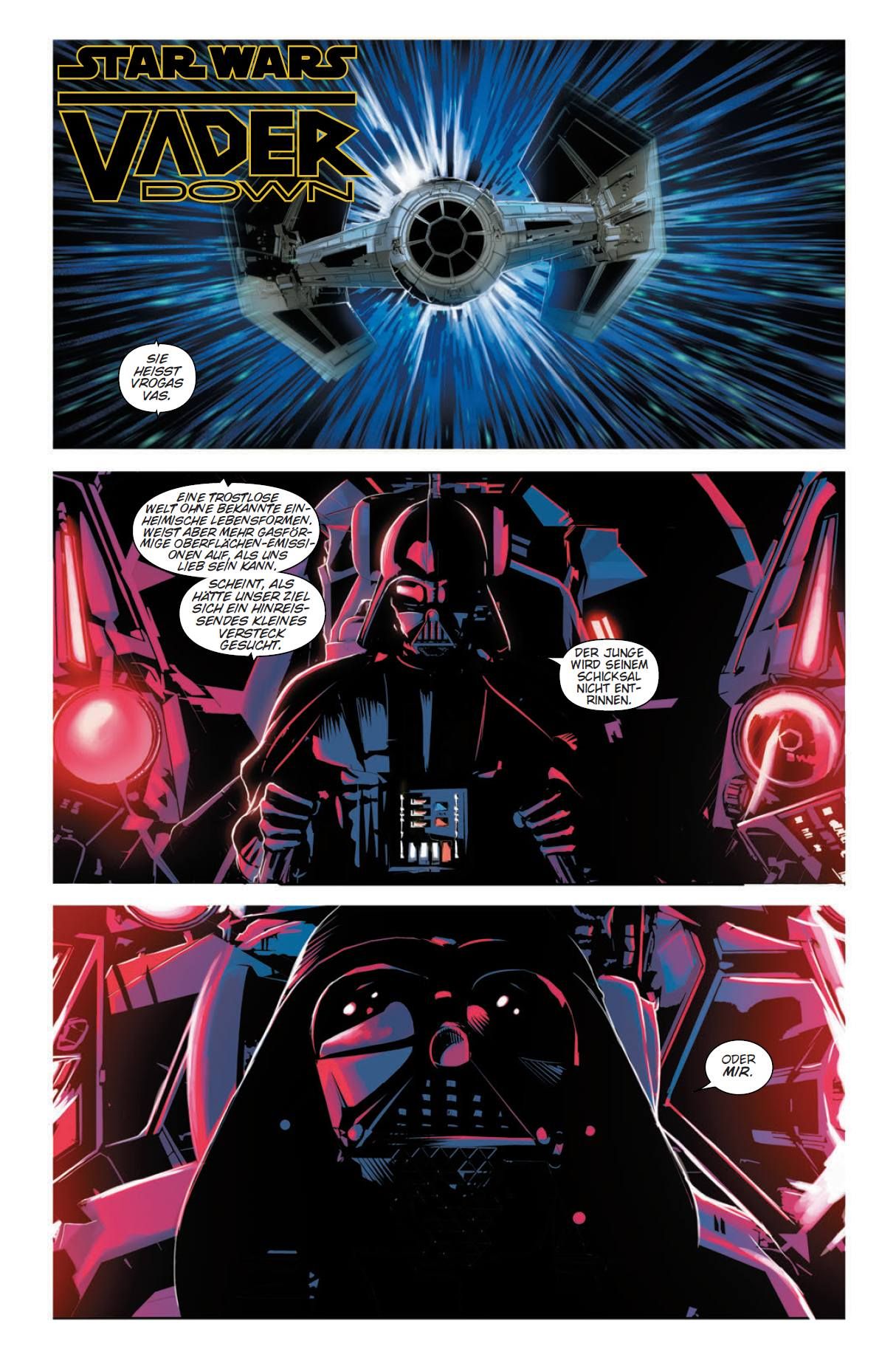 TIE Fighter, Star Wars, Comic Szene, Darth Vader, Weltraum Schlacht