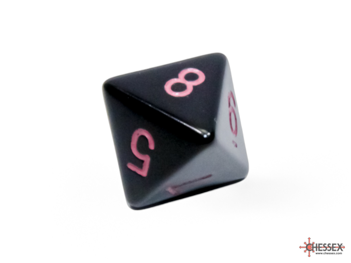 Würfel: 7er-Würfelset "Opaque" (Black/Pink)