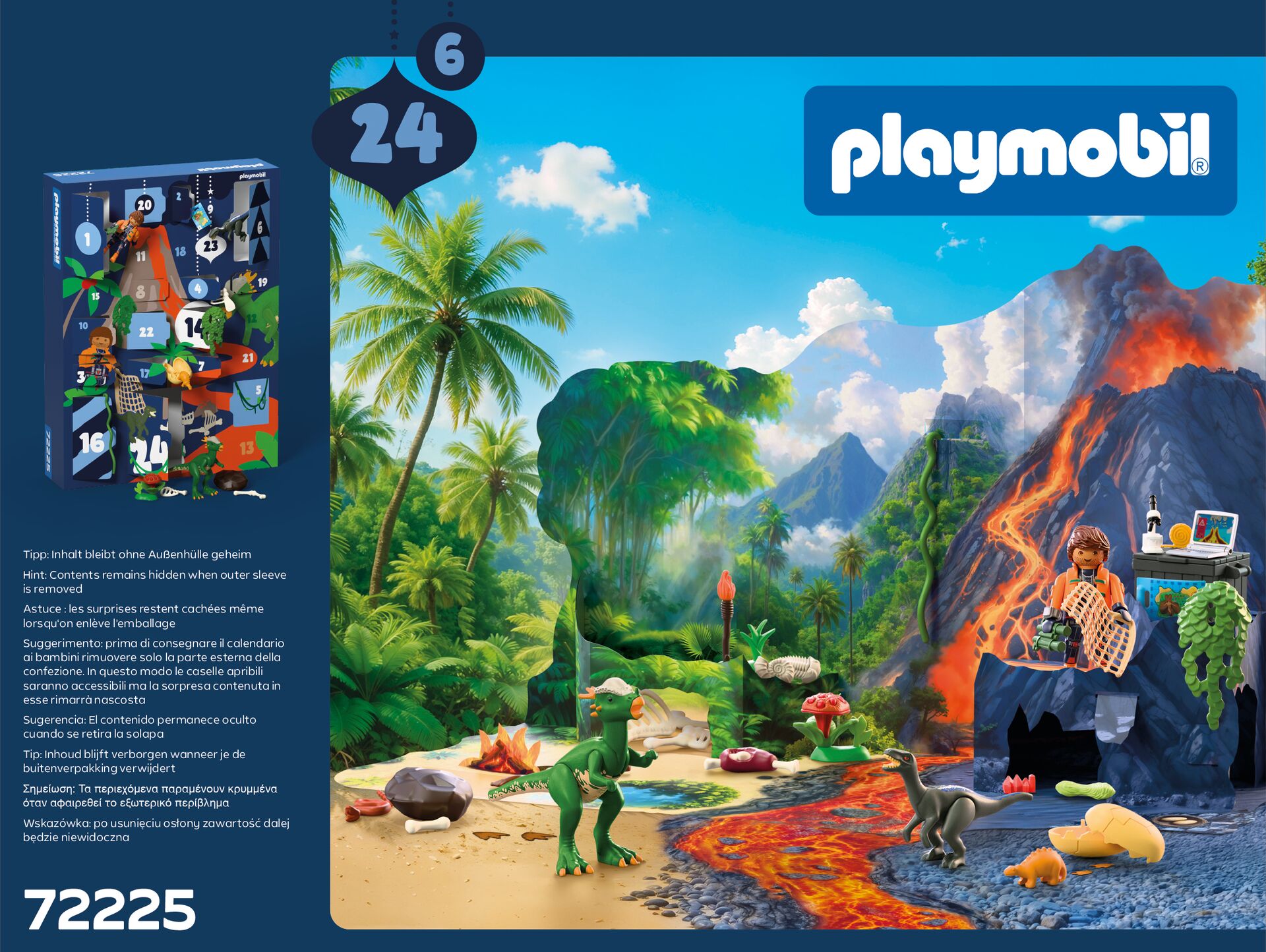 Playmobil, Adventskalender, Dinosaurier, Dschungel, Vulkan