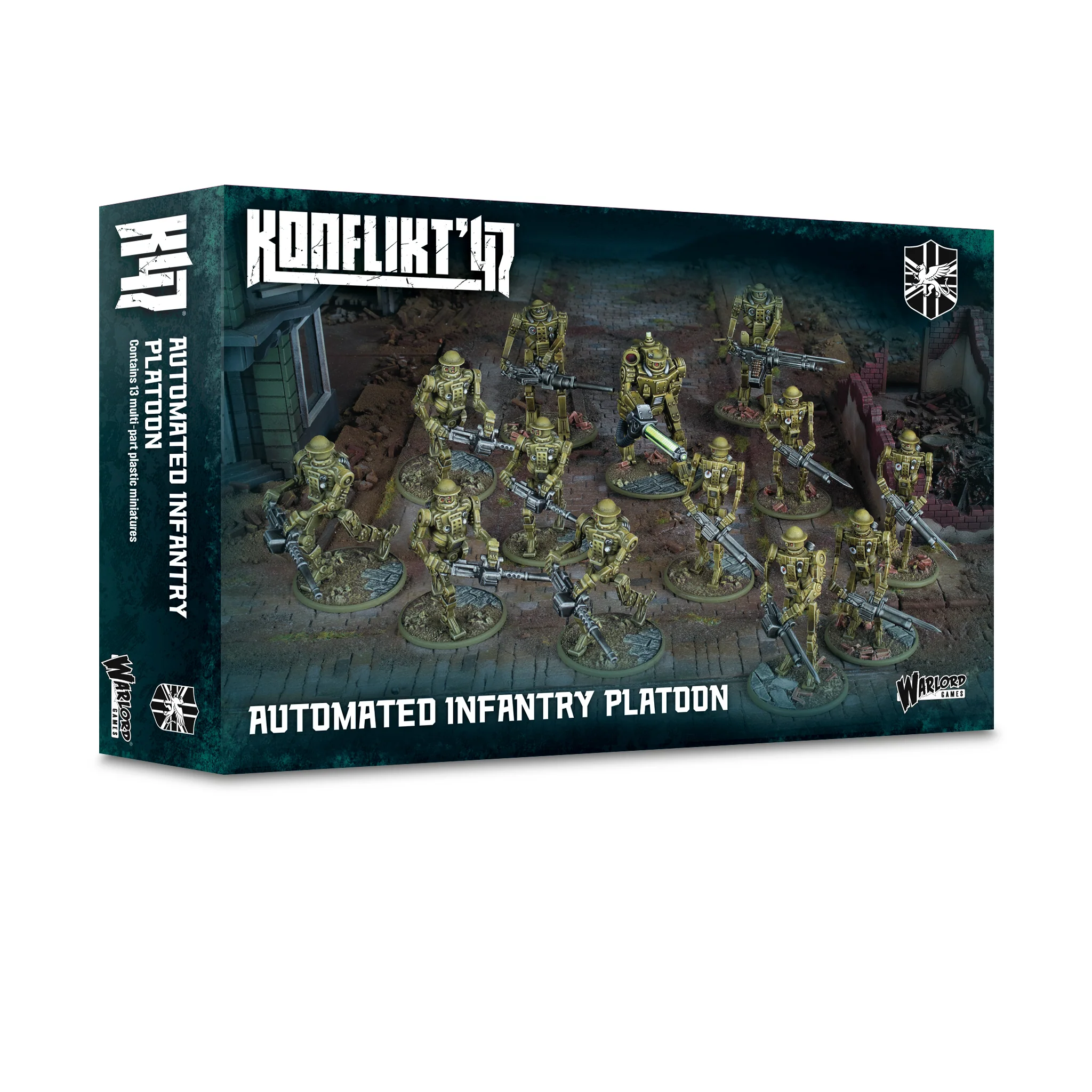 Konflikt '47: Automated Infantry Platoon Automatisierte Infanterie, Platoon, Miniaturen, Wargaming, Terrainbasis