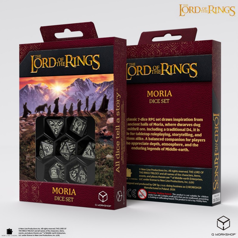 Lord of the Rings: Moria Dice Set DICE SET, MORIA, RPG, D20, tabletop