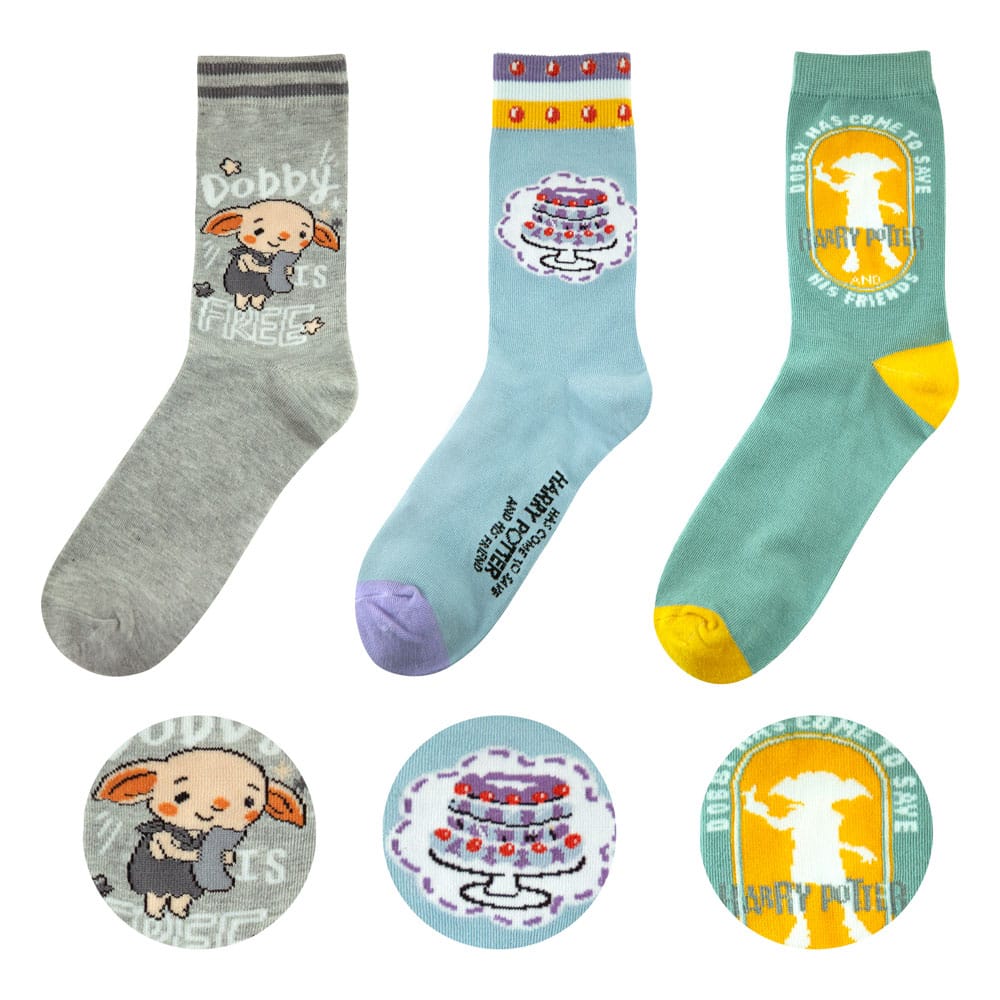 Harry Potter: Socken Dobby 3er Pack (Gr.35-45)