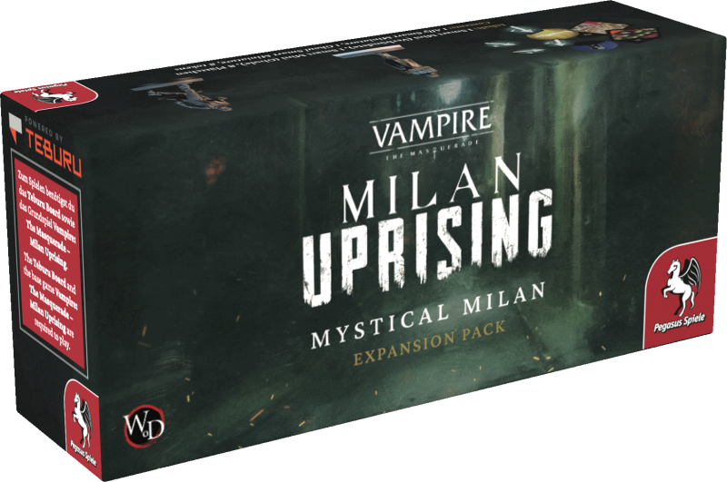 Mystical Milan, Erweiterungspack, Vampire The Masquerade, Brettspielbox, Pegasus Spiele