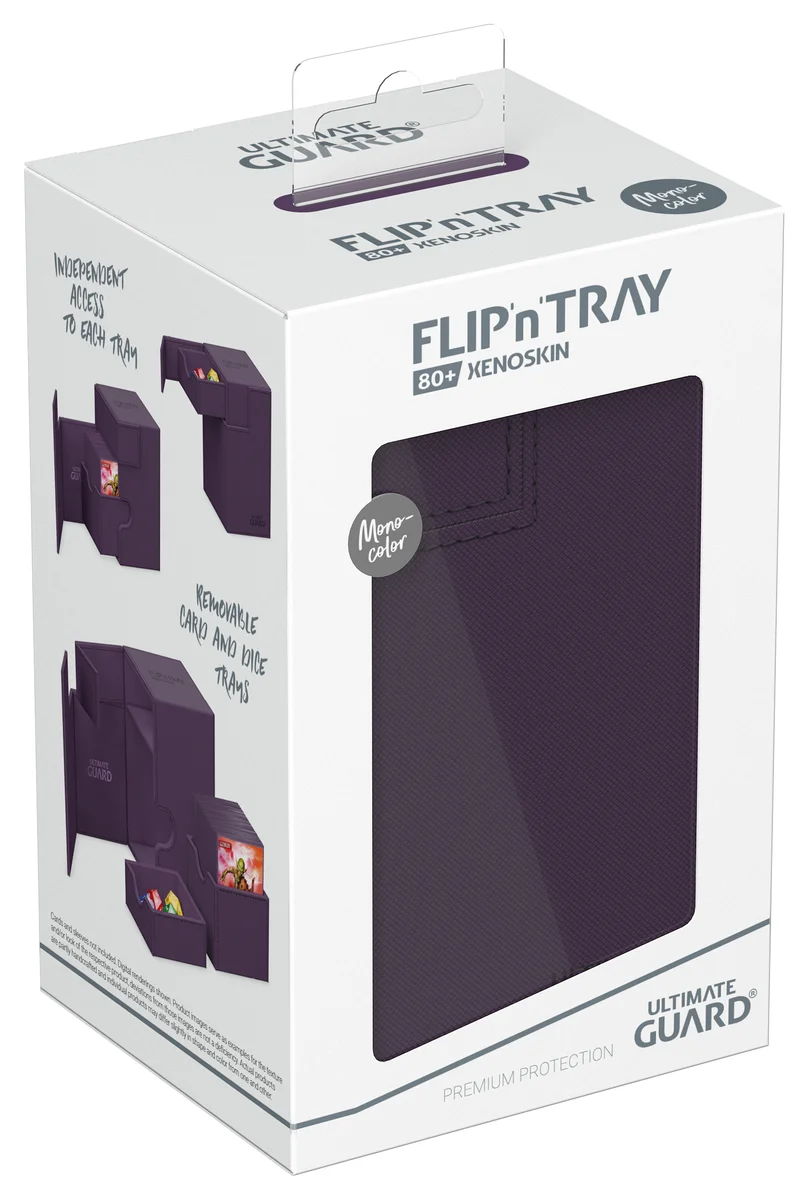 Ultimate Guard: Deckbox Flip'n'Tray 80+ Xenoskin Monolor Violett Ultimate Guard: Deckbox Flip'n'Tray 80+ Xenoskin Monolor Violett