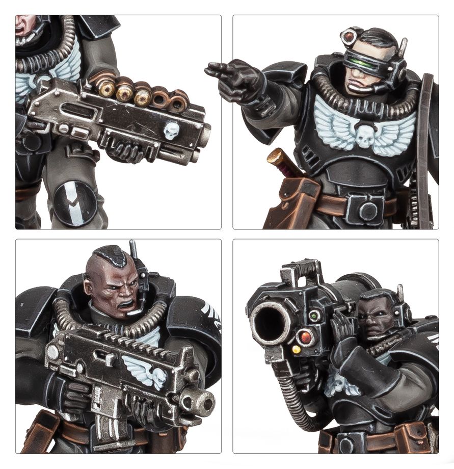 Warhammer 40k: Kill Team - Scout Squad Schwarz, Space Marines, Schwerer Bolter, Pistole, Kampfausrüstung