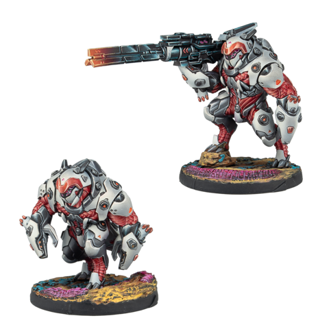 Infinity: Combined Army - Sartroids: Ranters & Puzzlers Miniaturfigur, Figur, Roboter, Mecha, Waffe