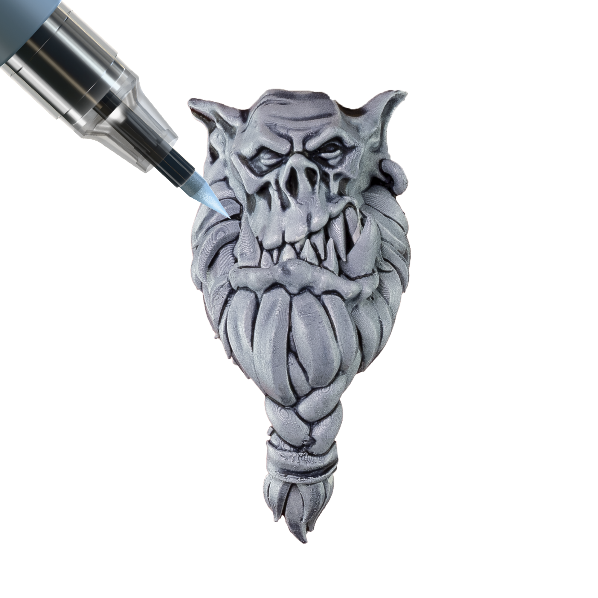 skulptur, drache, grau, 3D, Schnitzerei