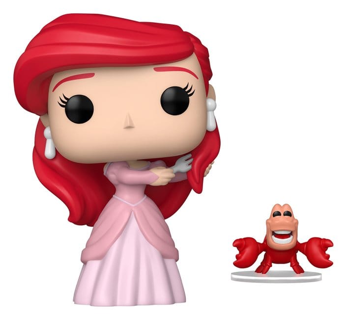 Disney: POP Arielle - Ariel with Sebastian (1755) Funko Pop, Figurine, Mermaid, Pink dress, Red hair
