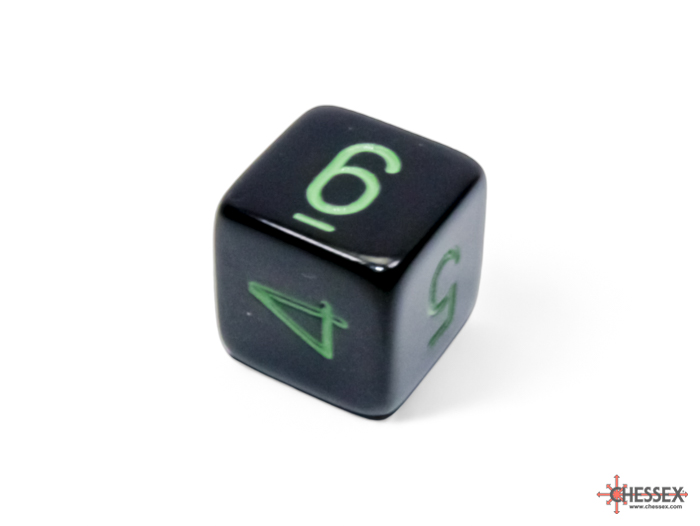 Würfel: 7er-Würfelset "Opaque" (Black/Green)