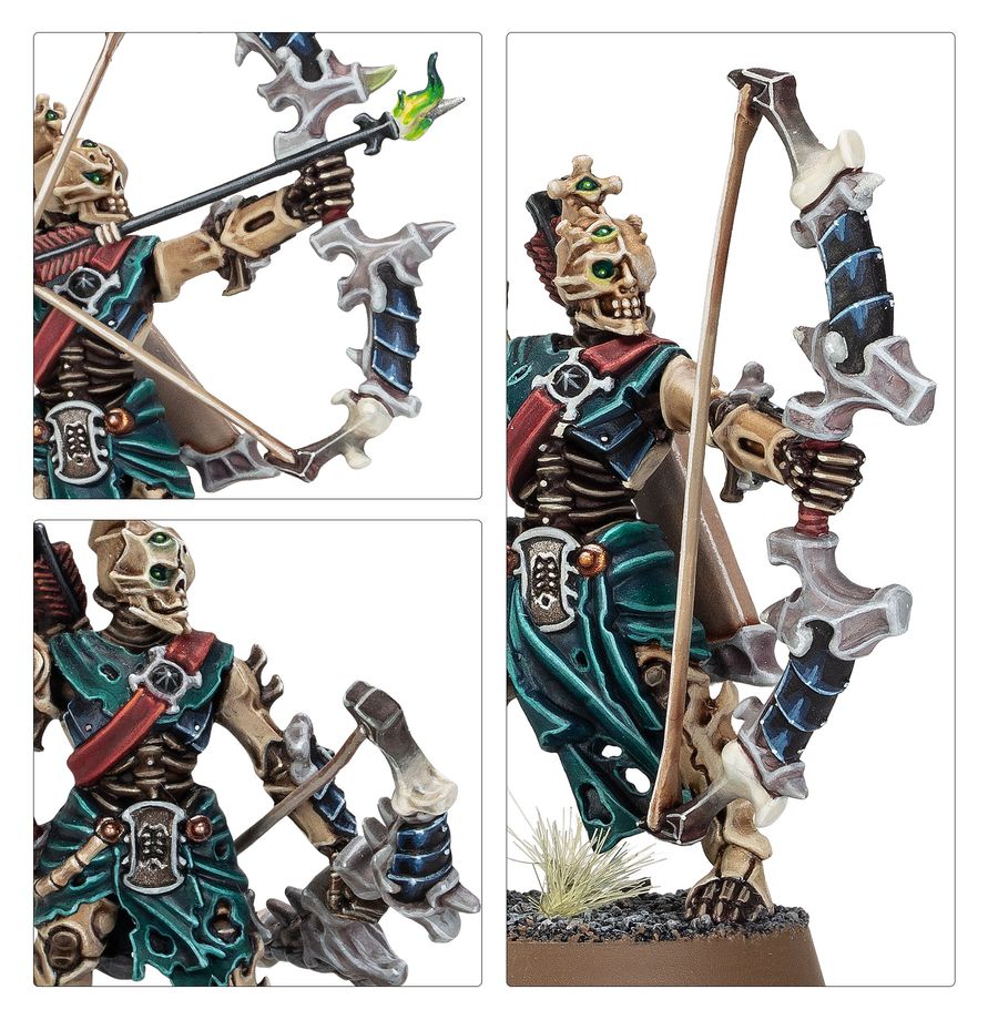 Age of Sigmar: Ossiarch Bonereapers - Mortek Triaxes Miniatur, Figur, Skelett, Rüstung, Waffe