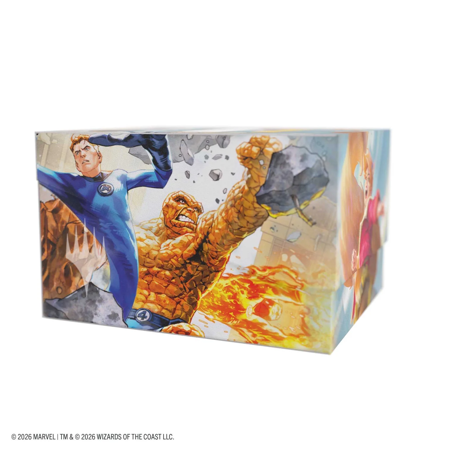 Gamegenic: Deckbox Soft Crate 100+ XL Sideloading Magic Marvel Superheroes - Fantastic Four / Go Nuts Comic, Hero, Fantastic Four, Feuer, Felsenwurf