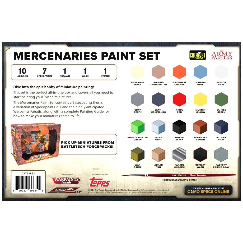 Battletech: Mercenaries Paint Set Battletech: Mercenaries Paint Set