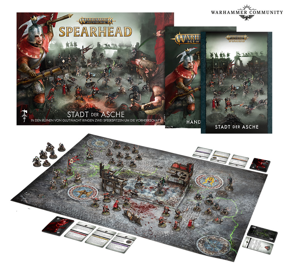 Age of Sigmar: Spearhead - City of Ash dt. Tischspiel, Brettspiel, Miniaturen, Kampfkarten, Fantasy