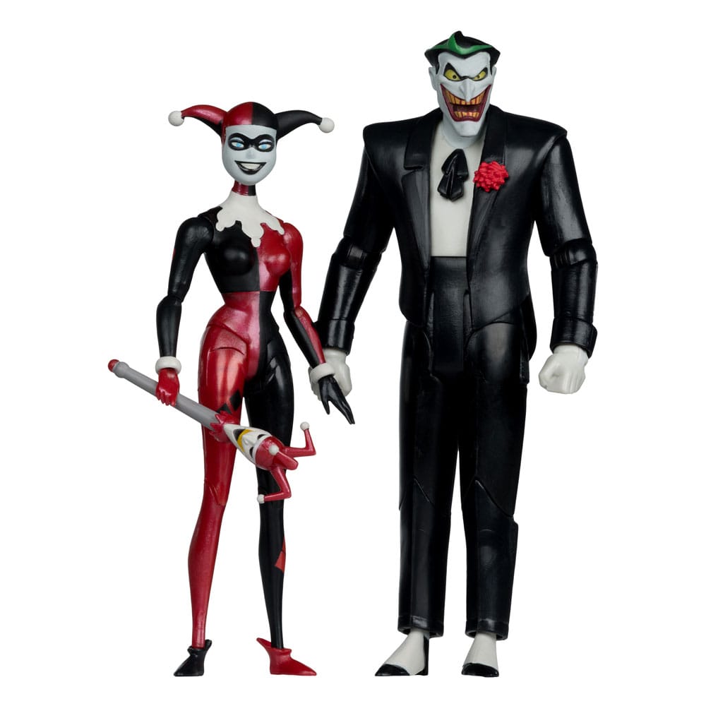 DC Direct AF: Harley Quinn & The Joker Mad Love 2er Set (Batman Animated Series) Gold Label 18cm kostüm, Person, Erwachsener, Männlich, Mann